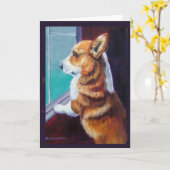 Pembroke Welsh Corgi Kaart (Gele Bloem)