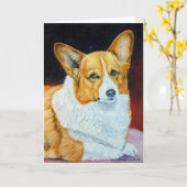 Pembroke Welsh Corgi Kaart (Gele Bloem)