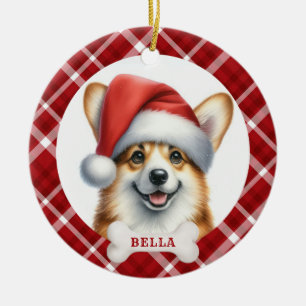 Pembroke Welsh Corgi Keramische Cirkel Ornament