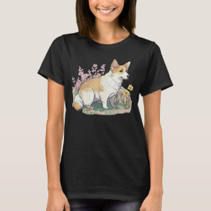 Pembroke Welsh Corgi Kersenbloesem Hondenras Japan T-shirt