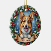 Pembroke Welsh Corgi Kerst Ornament (Rechts)