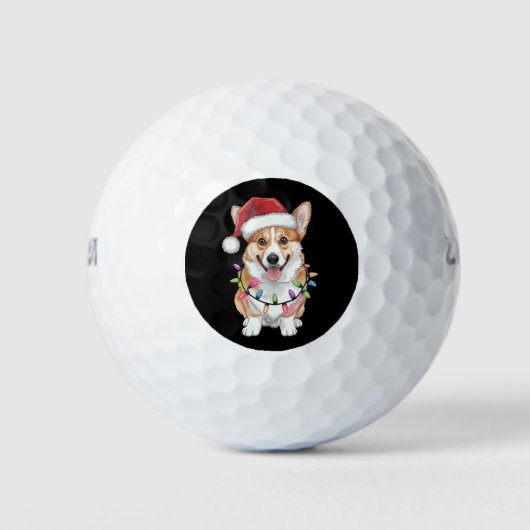 Pembroke Welsh Corgi Kerstboom Lichten Golfballen (Voorkant)