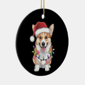 Pembroke Welsh Corgi Kerstboom Lichten Keramisch Ornament (Rechts)