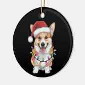 Pembroke Welsh Corgi Kerstboom Lichten Keramisch Ornament (Links)