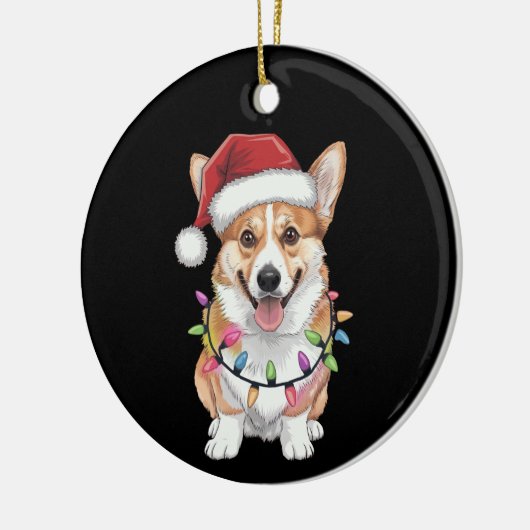 Pembroke Welsh Corgi Kerstboom Lichten Keramisch Ornament (Links)