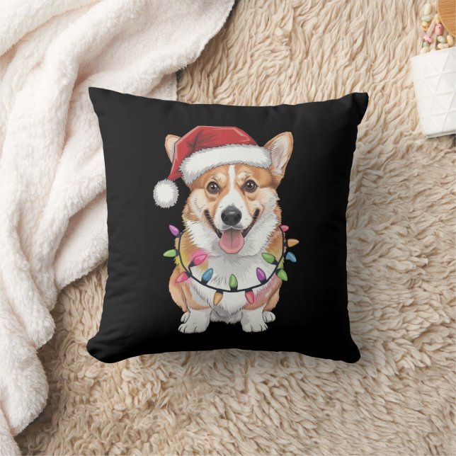 Pembroke Welsh Corgi Kerstboom Lichten Kussen (Deken)