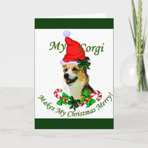 Pembroke Welsh Corgi-kerstcadeaus Feestdagen Kaart