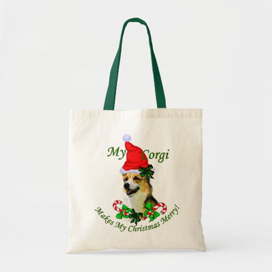 Pembroke Welsh Corgi-kerstcadeaus Tote Bag (Voorkant)