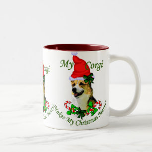 Pembroke Welsh Corgi-kerstcadeaus Tweekleurige Koffiemok