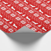 Pembroke Welsh Corgi-kerstkeuken Pattern Dog Cadeaupapier (Hoek)