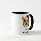 Pembroke Welsh Corgi Kerstman Hoed Kersthond Mok (Voorkant rechts)