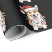 Pembroke Welsh Corgi Kerstman Kerstboom Lichtjes  Cadeaupapier (Rol Hoek)