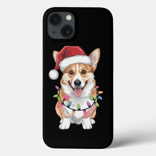 Pembroke Welsh Corgi Kerstman Kerstboom Lichtjes Case-Mate iPhone Case (Achterkant)