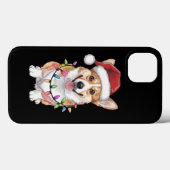 Pembroke Welsh Corgi Kerstman Kerstboom Lichtjes Case-Mate iPhone Case (Achterkant (horizontaal))