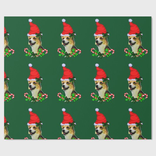 Pembroke Welsh Corgi Kerstmis Cadeaupapier (Vlak)