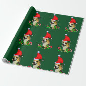 Pembroke Welsh Corgi Kerstmis Cadeaupapier (Uitgerold)