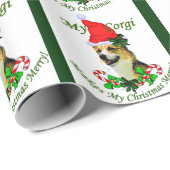 Pembroke Welsh Corgi Kerstmis Cadeaupapier (Rol Hoek)