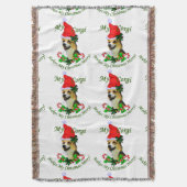 Pembroke Welsh Corgi Kerstmis Deken (Voorkant Verticaal)