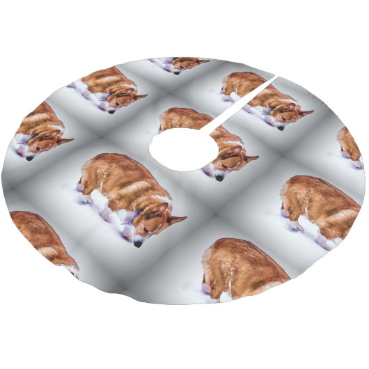 Pembroke Welsh Corgi Kerstmis Kerstboom Rok (Gekanteld)