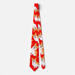 Pembroke Welsh Corgi Kerstmis Necktie Stropdas