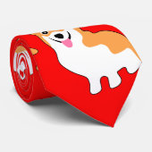 Pembroke Welsh Corgi Kerstmis Necktie Stropdas (Opgerold)