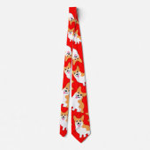 Pembroke Welsh Corgi Kerstmis Necktie Stropdas (Achterkant)