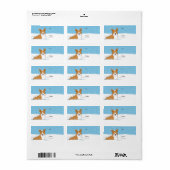 Pembroke Welsh Corgi Kerstvakantie cadeau labels (Full Sheet)
