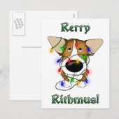 Pembroke Welsh Corgi kerstverlichting Feestdagenkaart (Voorkant / Achterkant)