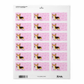 Pembroke Welsh Corgi Love Etiket (Full Sheet)