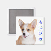 Pembroke Welsh Corgi Love Koelkast Magnet (Voorkant / Achterkant)