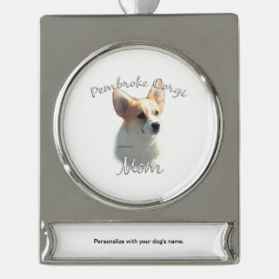Pembroke Welsh Corgi Ma 2 Verzilverd Banner Ornament