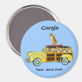 Pembroke Welsh Corgi Magnets Magneet (Voorkant / Achterkant)