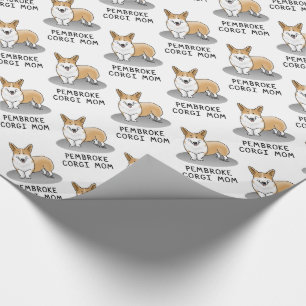 Pembroke Welsh Corgi Mam (rood 1) Dog Mam Cute Cadeaupapier