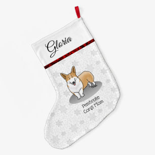 Pembroke Welsh Corgi Mam (rood 1) Dog Mam Cute Grote Kerstsok
