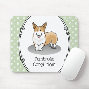 Pembroke Welsh Corgi Mam (rood 1) Dog Mam Cute Muismat