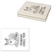 Pembroke Welsh Corgi Mam (rood 1) Dog Mam Cute Rubberstempel (Gestempeld)