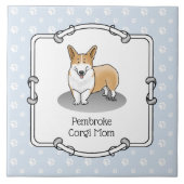 Pembroke Welsh Corgi Mam (rood 1) Dog Mam Cute Tegeltje (Voorkant)