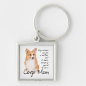 Pembroke Welsh Corgi Mam Sleutelhanger (Voorkant)