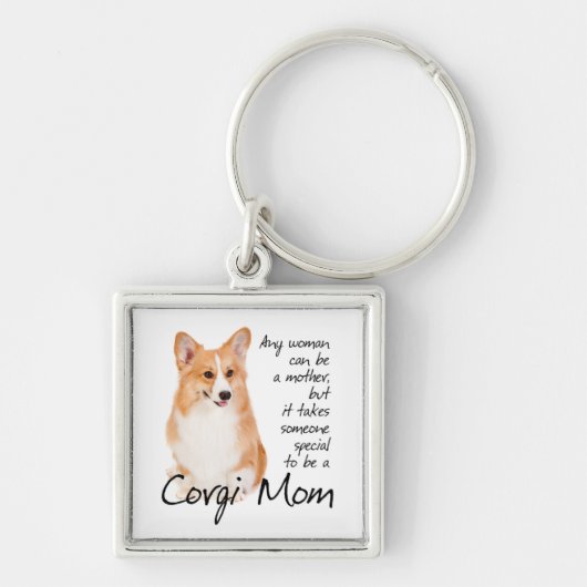 Pembroke Welsh Corgi Mam Sleutelhanger (Voorkant)