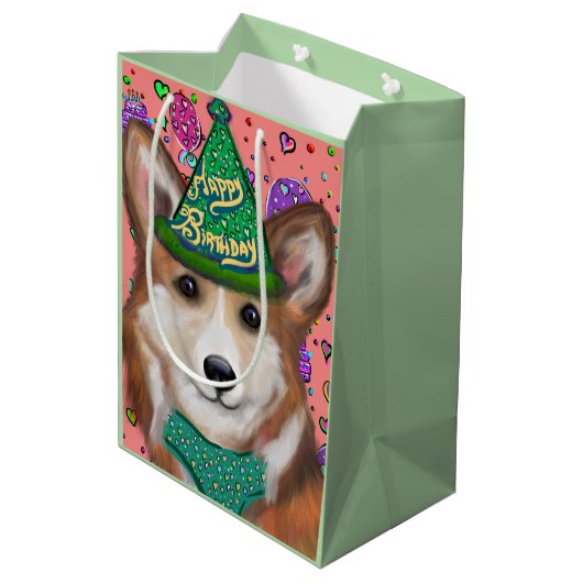 PEMBROKE WELSH CORGI MEDIUM CADEAUZAKJE (Achterkant Gekanteld)
