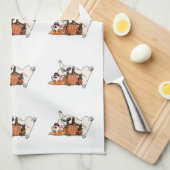 Pembroke Welsh Corgi met pompoenen keukenhanddoek (Quarter Fold)