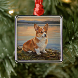 Pembroke Welsh Corgi Metalen Ornament