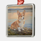 Pembroke Welsh Corgi Metalen Ornament (Links)