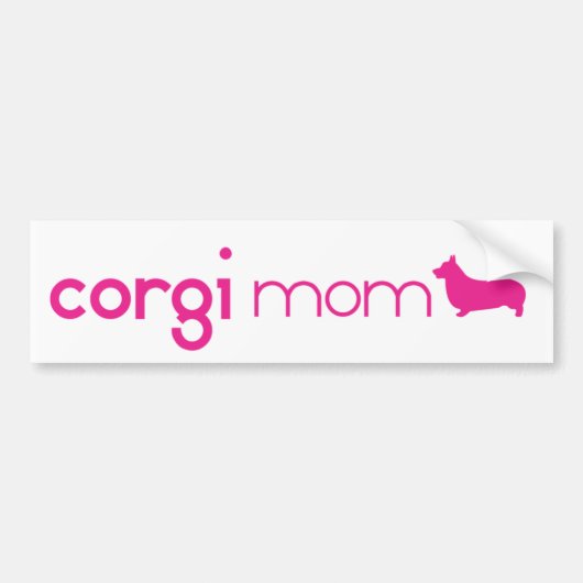 Pembroke Welsh Corgi Moeder Bumpersticker (Voorkant)