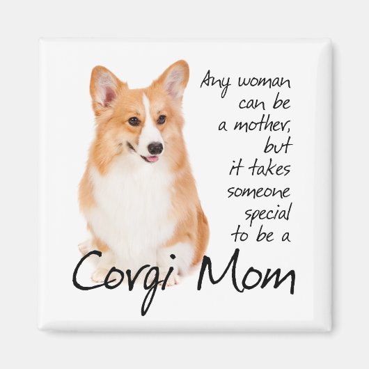 Pembroke Welsh Corgi Moeder Magnet (Voorkant)