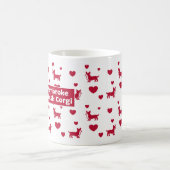 Pembroke Welsh Corgi Mok met rode harten (Center)