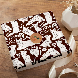 Pembroke Welsh Corgi naadloos patroon Cadeaupapier