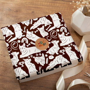 Pembroke Welsh Corgi naadloos patroon Cadeaupapier