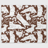 Pembroke Welsh Corgi naadloos patroon Cadeaupapier (Vlak)