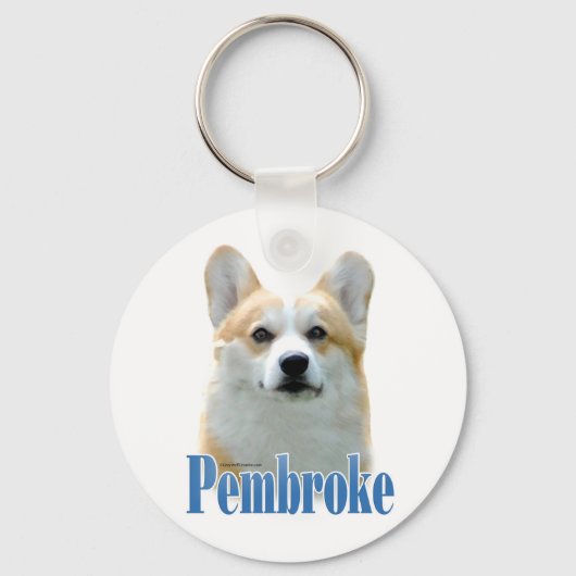 Pembroke Welsh Corgi Naam Sleutelhanger (Voorkant)